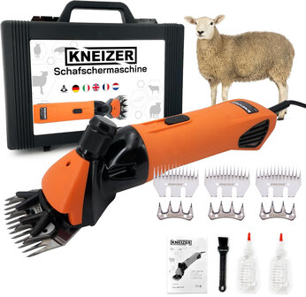 Schapen Scheermachine Set incl 3 messensets en 2 flesjes olie