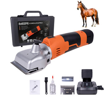 Kneizer CordlessPro Horse Draadloos Scheerapparaat voor Paarden &ndash; 2 accu&rsquo;s en 2 messensets